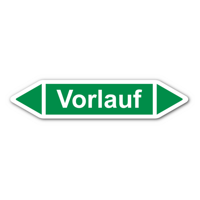 Rohrleitungskennzeichnung „Vorlauf“