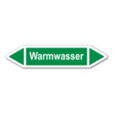 Rohrleitungskennzeichnung „Warmwasser“