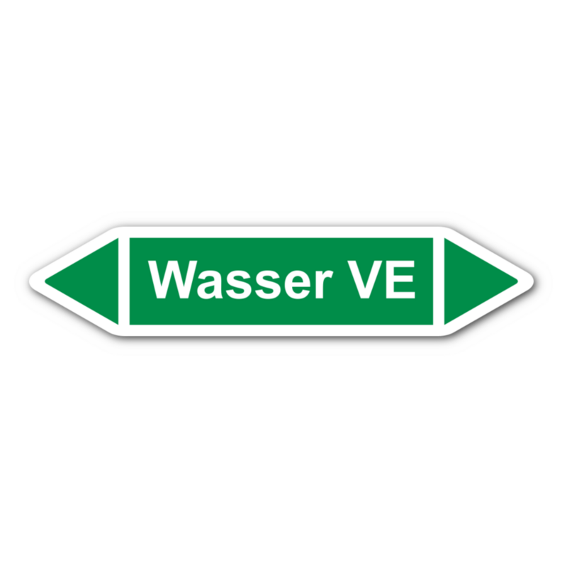 Rohrleitungskennzeichnung „Wasser VE“