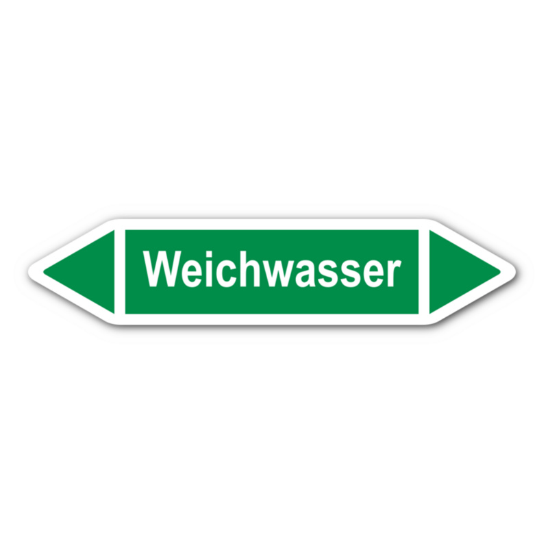 Rohrleitungskennzeichnung „Weichwasser“