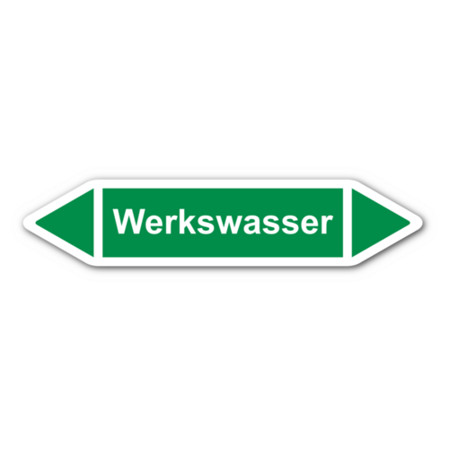 Rohrleitungskennzeichnung „Werkswasser“