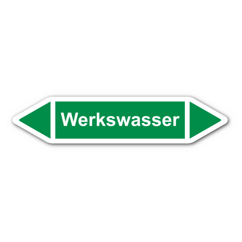 Rohrleitungskennzeichnung „Werkswasser“