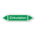 Rohrleitungskennzeichnung „Zirkulation“