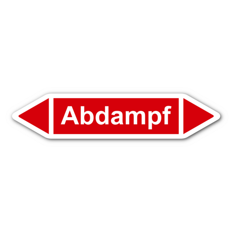 Rohrleitungskennzeichnung „Abdampf“