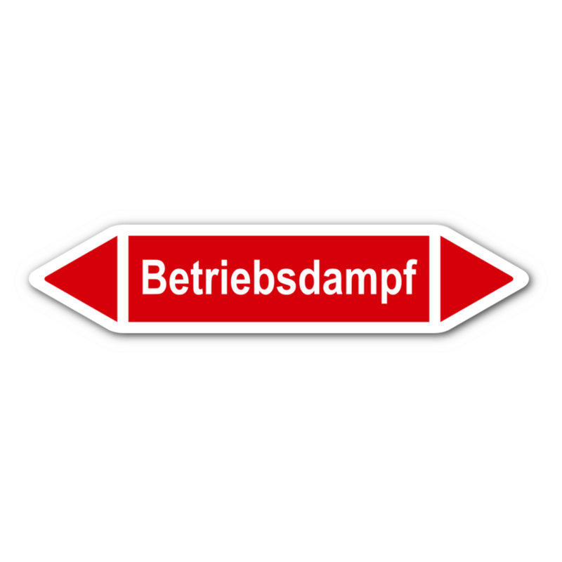 Rohrleitungskennzeichnung „Betriebsdampf“