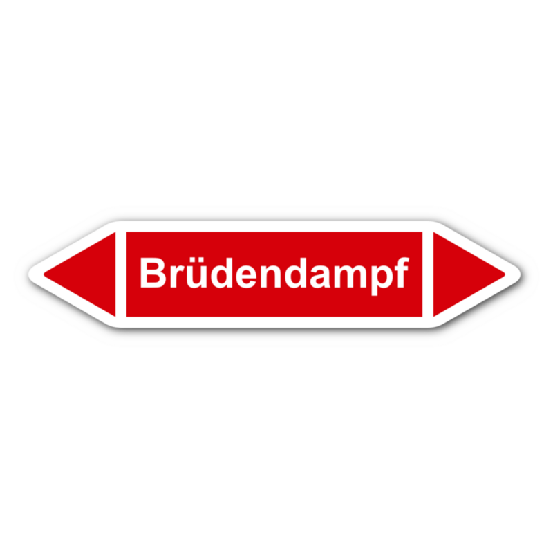 Rohrleitungskennzeichnung „Brüdendampf“