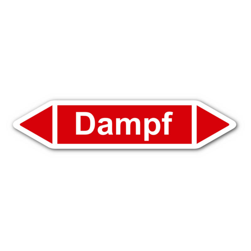 Rohrleitungskennzeichnung „Dampf“