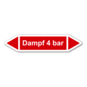 Rohrleitungskennzeichnung „Dampf 4 bar“