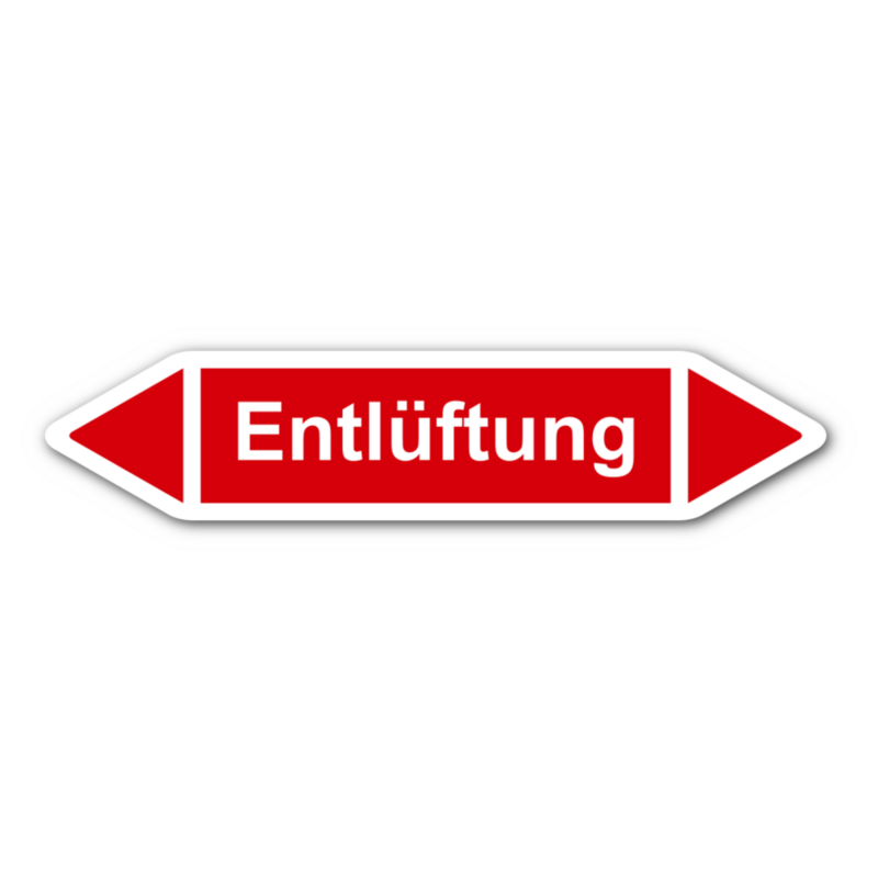 Rohrleitungskennzeichnung „Entlüftung“