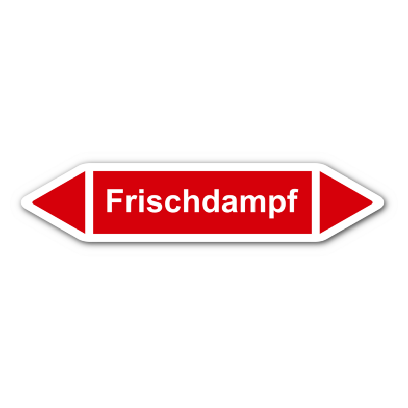 Rohrleitungskennzeichnung „Frischdampf“