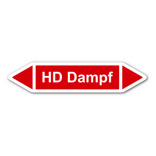 Rohrleitungskennzeichnung „HD Dampf“