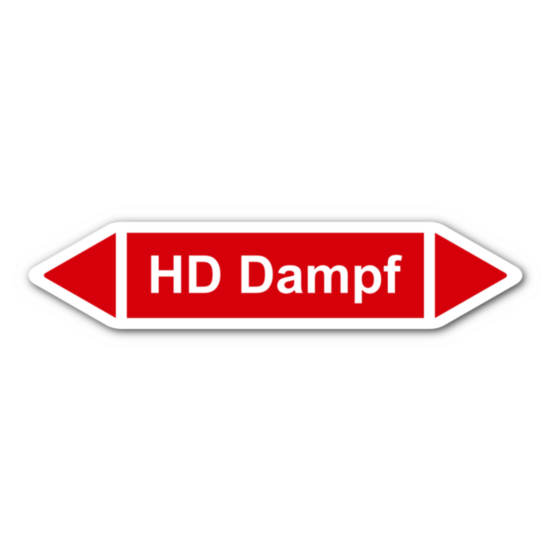 Rohrleitungskennzeichnung „HD Dampf“