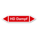 Rohrleitungskennzeichnung „HD Dampf“