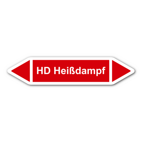 Rohrleitungskennzeichnung „HD Heißdampf“