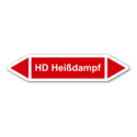 Rohrleitungskennzeichnung „HD Heißdampf“