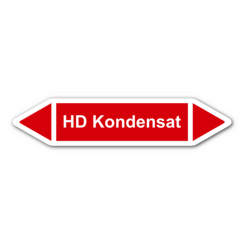Rohrleitungskennzeichnung „HD Kondensat“