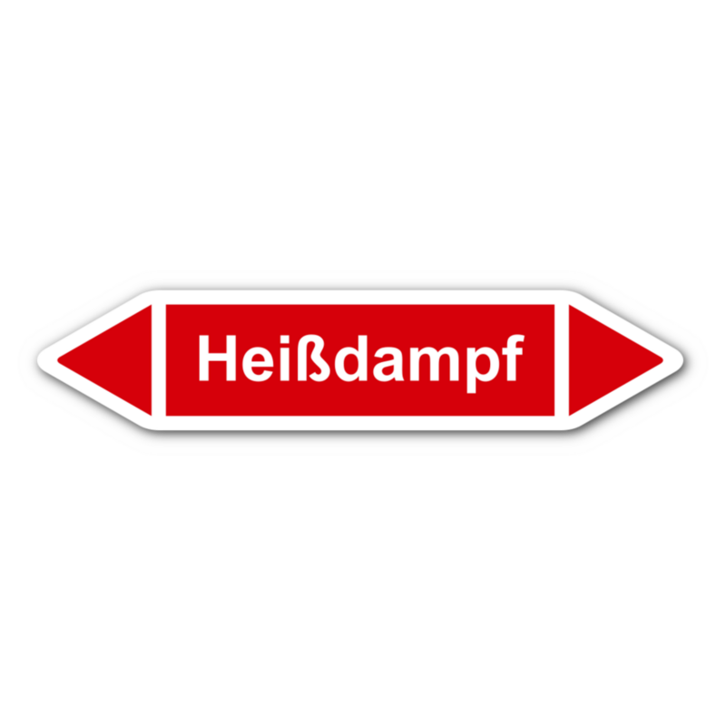 Rohrleitungskennzeichnung „Heißdampf“