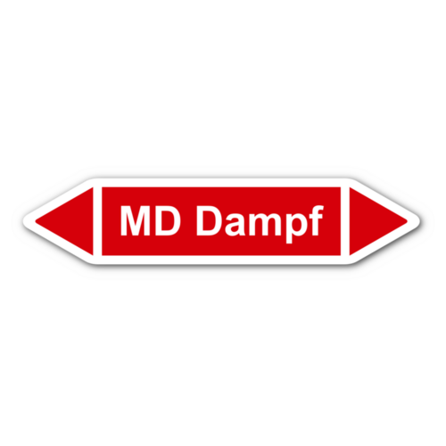Rohrleitungskennzeichnung „MD Dampf“