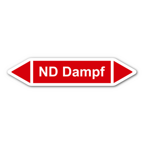 Rohrleitungskennzeichnung „ND Dampf“