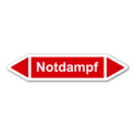 Rohrleitungskennzeichnung „Notdampf“