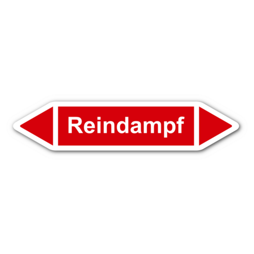 Rohrleitungskennzeichnung „Reindampf“