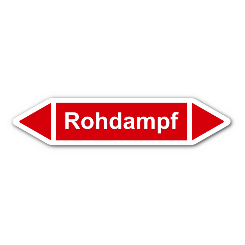 Rohrleitungskennzeichnung „Rohdampf“