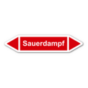 Rohrleitungskennzeichnung „Sauerdampf“