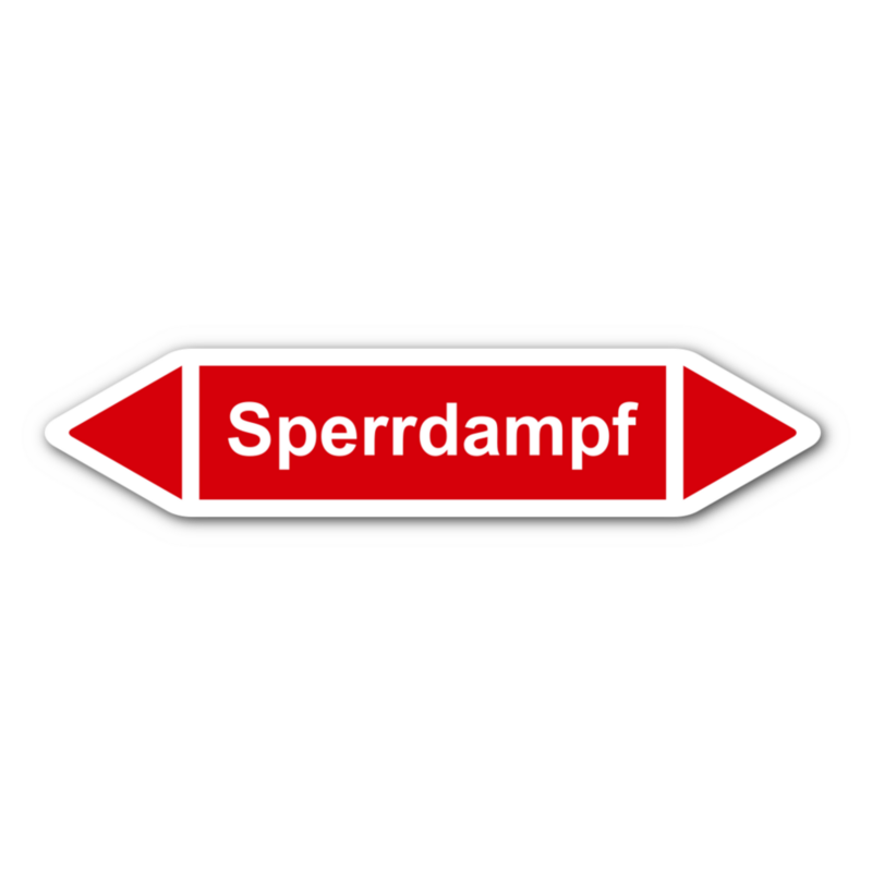 Rohrleitungskennzeichnung „Sperrdampf“