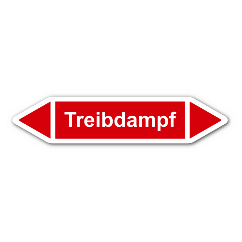 Rohrleitungskennzeichnung „Treibdampf“