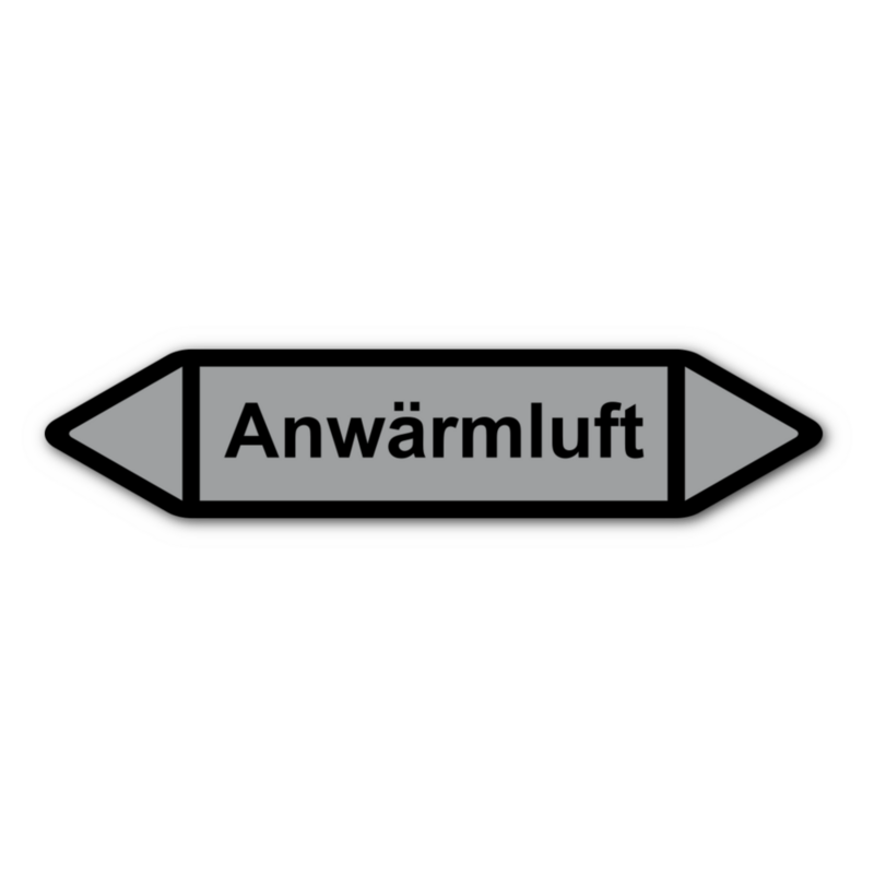 Rohrleitungskennzeichnung „Anwärmluft“