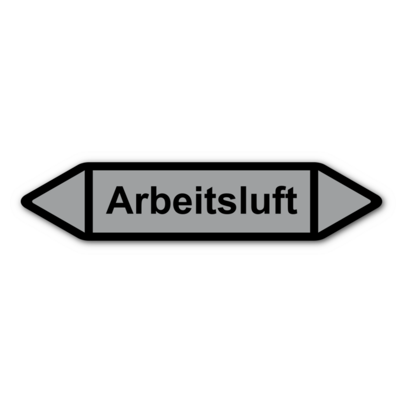 Rohrleitungskennzeichnung „Arbeitsluft“