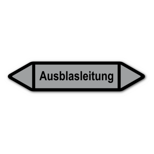 Rohrleitungskennzeichnung „Ausblasleitung“