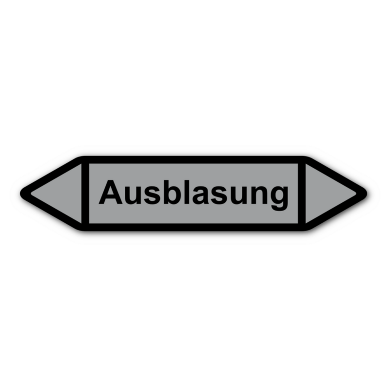 Rohrleitungskennzeichnung „Ausblasung“