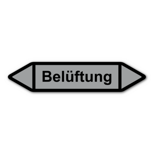 Rohrleitungskennzeichnung „Belüftung“