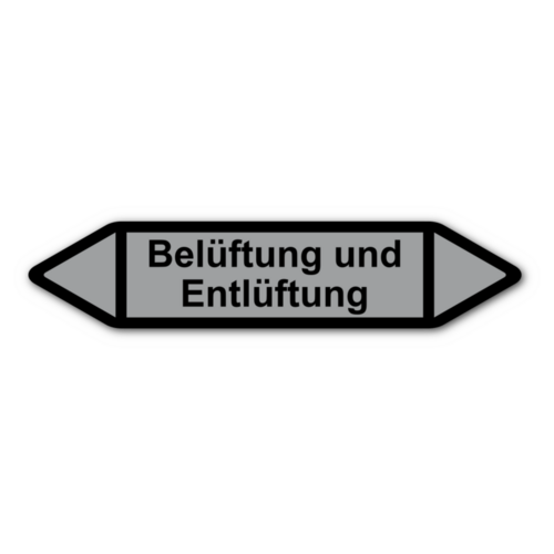 Rohrleitungskennzeichnung „Belüftung und Entlüftung“
