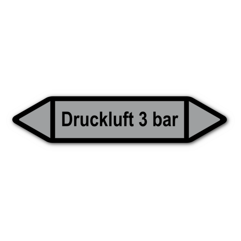 Rohrleitungskennzeichnung „Druckluft 3 bar“