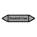 Rohrleitungskennzeichnung „Druckluft 3 bar“