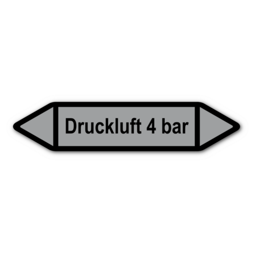 Rohrleitungskennzeichnung „Druckluft 4 bar“