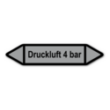 Rohrleitungskennzeichnung „Druckluft 4 bar“