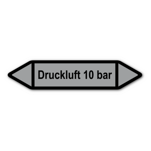 Rohrleitungskennzeichnung „Druckluft 10 bar“