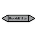 Rohrleitungskennzeichnung „Druckluft 12 bar“