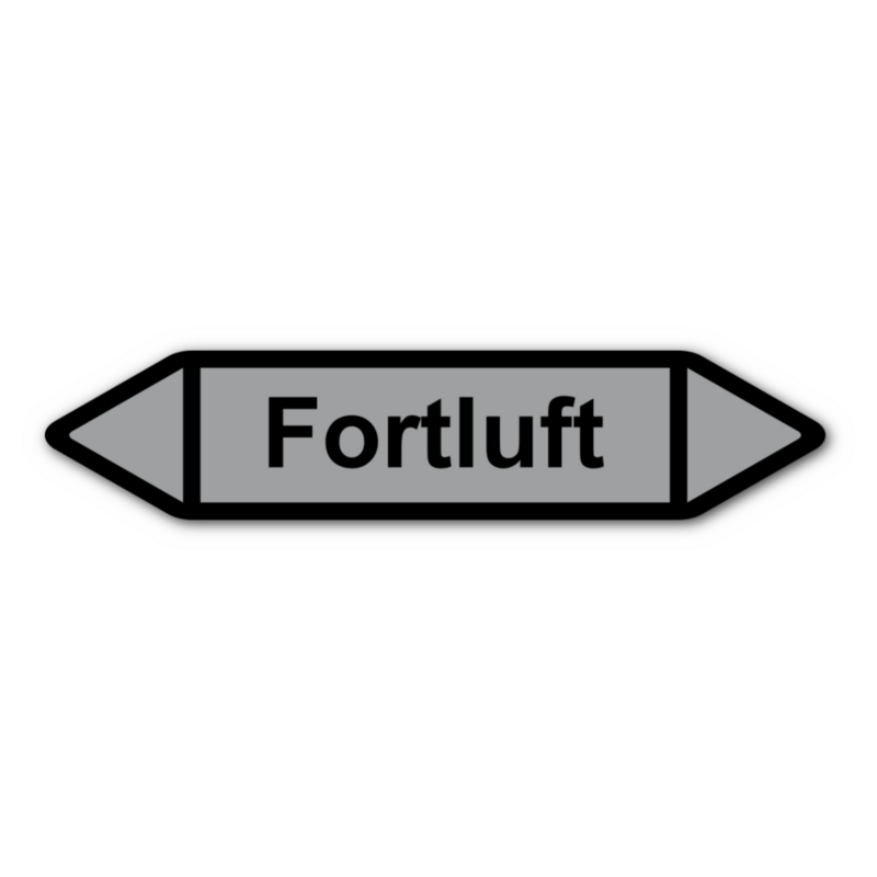 Rohrleitungskennzeichnung „Fortluft“