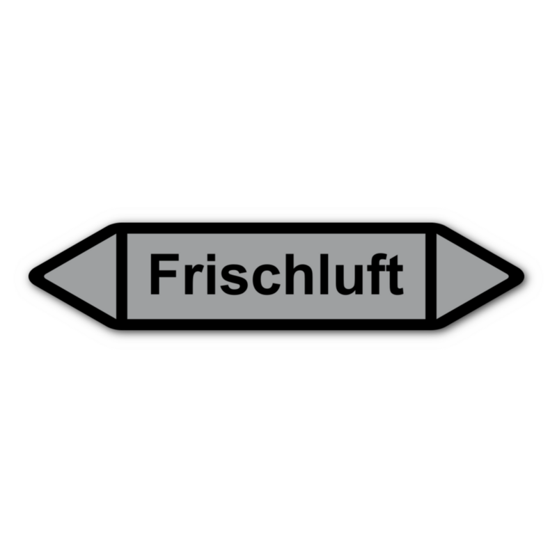 Rohrleitungskennzeichnung „Frischluft“