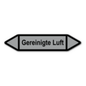 Rohrleitungskennzeichnung „Gereinigte Luft“