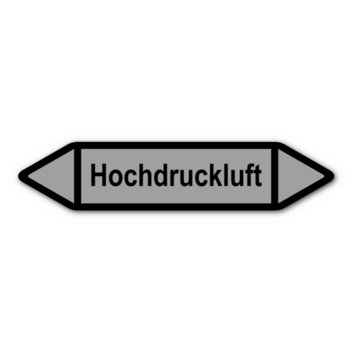 Rohrleitungskennzeichnung „Hochdruckluft“
