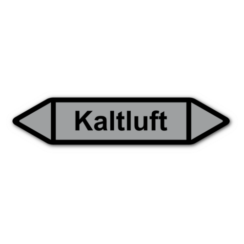 Rohrleitungskennzeichnung „Kaltluft“