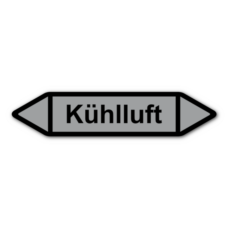 Rohrleitungskennzeichnung „Kühlluft“