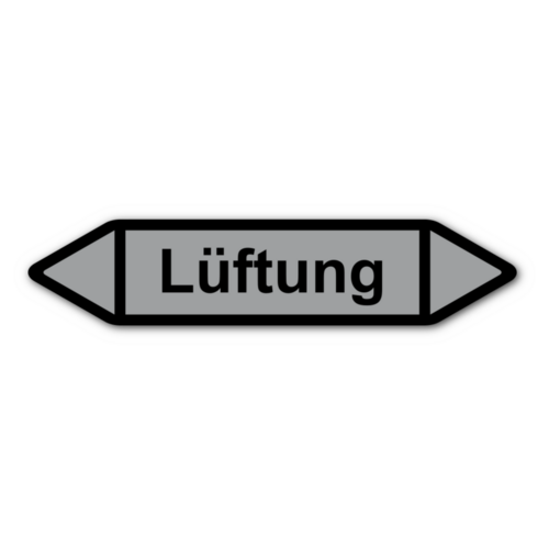 Rohrleitungskennzeichnung „Lüftung“