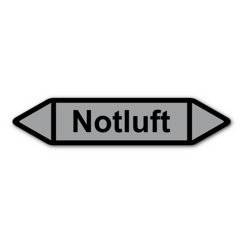 Rohrleitungskennzeichnung „Notluft“