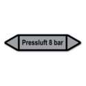 Rohrleitungskennzeichnung „Pressluft 8 bar“